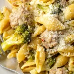 Proteinreiche Broccoli-Pasta mit Putenhackfleisch 4 Proteinreiche Broccoli-Pasta mit Putenhackfleisch