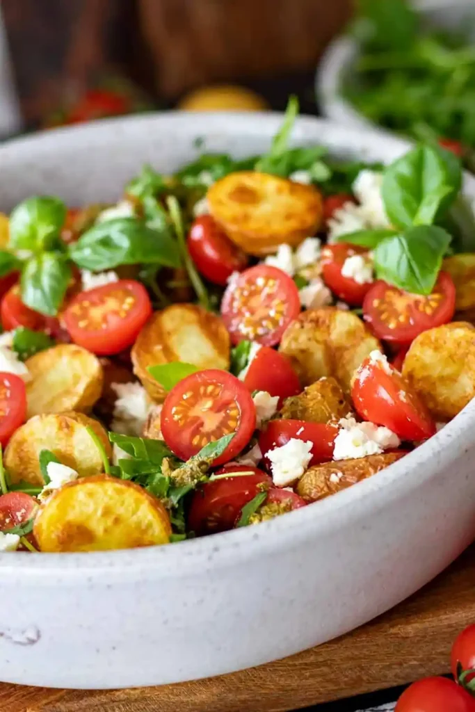Mediterraner Kartoffelsalat mit Pesto und Rucola