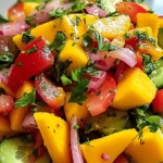 Erfrischender Mangosalat mit Limetten-Dressing 4 Erfrischender Mangosalat mit Limetten-Dressing