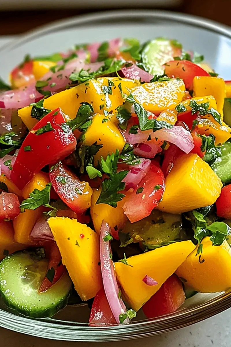 Erfrischender Mangosalat mit Limetten-Dressing 3 Recipe image