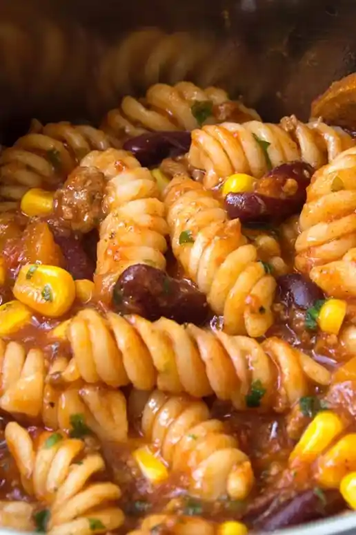 Mexikanische One Pot Pasta mit Sojahack 3 Recipe image