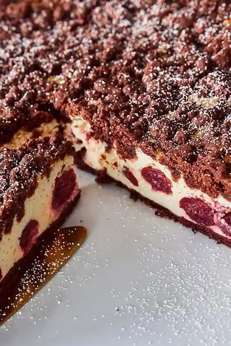 Schoko-Kirsch-Käsekuchen mit Pudding-Quark-Füllung 3 Recipe image