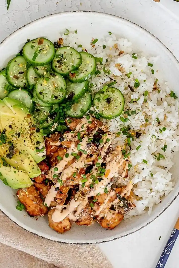 Scharfe Lachs-Bowls mit Kokosreis 3 Recipe image