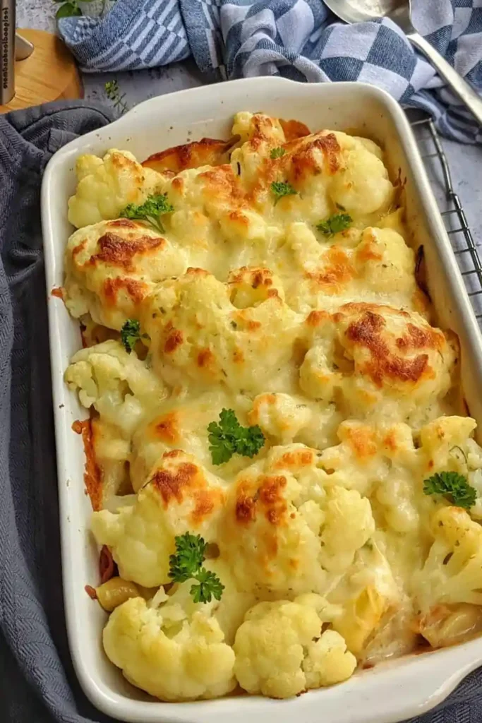 Cremiger Tortellini-Blumenkohl-Auflauf