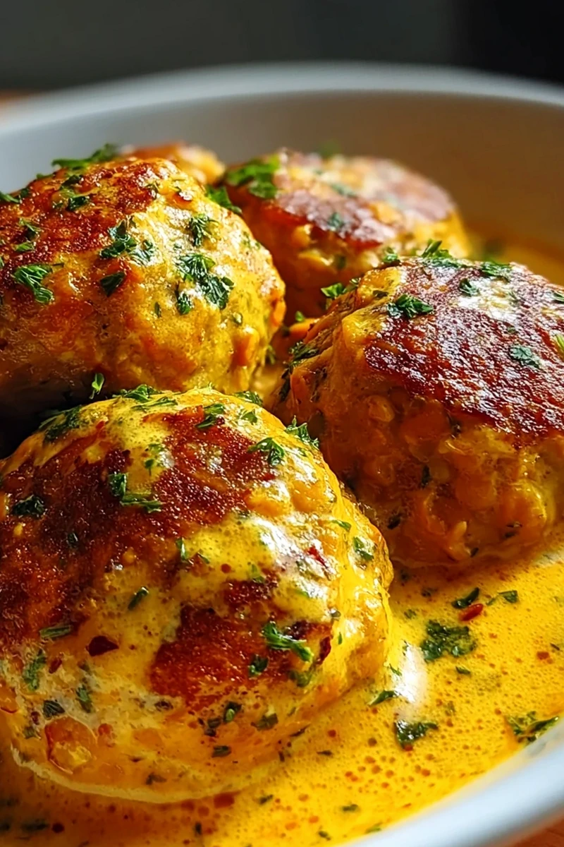 Vegane Linsenknödel in würziger Curry-Sauce 3 Recipe image