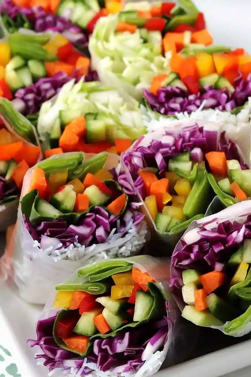 Frische Vietnamesische Sommerrollen mit cremiger Erdnusssauce 3 Recipe image