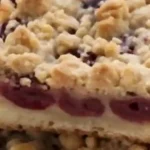 Saftiger Blechkuchen mit Sauerkirschen und Streuseln 4 Saftiger Blechkuchen mit Sauerkirschen und Streuseln