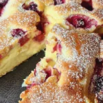 Kirschkuchen mit Vanillepudding Rezept 4 Kirschkuchen mit cremiger Vanillefüllung und Mandelknusper