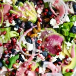 Frühlingssalat mit Blaubeeren und Pistazien 4 Frühlingssalat mit Blaubeeren und Pistazien