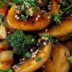 Bunte Gemüsepfanne mit Brokkoli, Karotten und Champignons 4 Bunte Gemüsepfanne mit Brokkoli, Karotten und Champignons