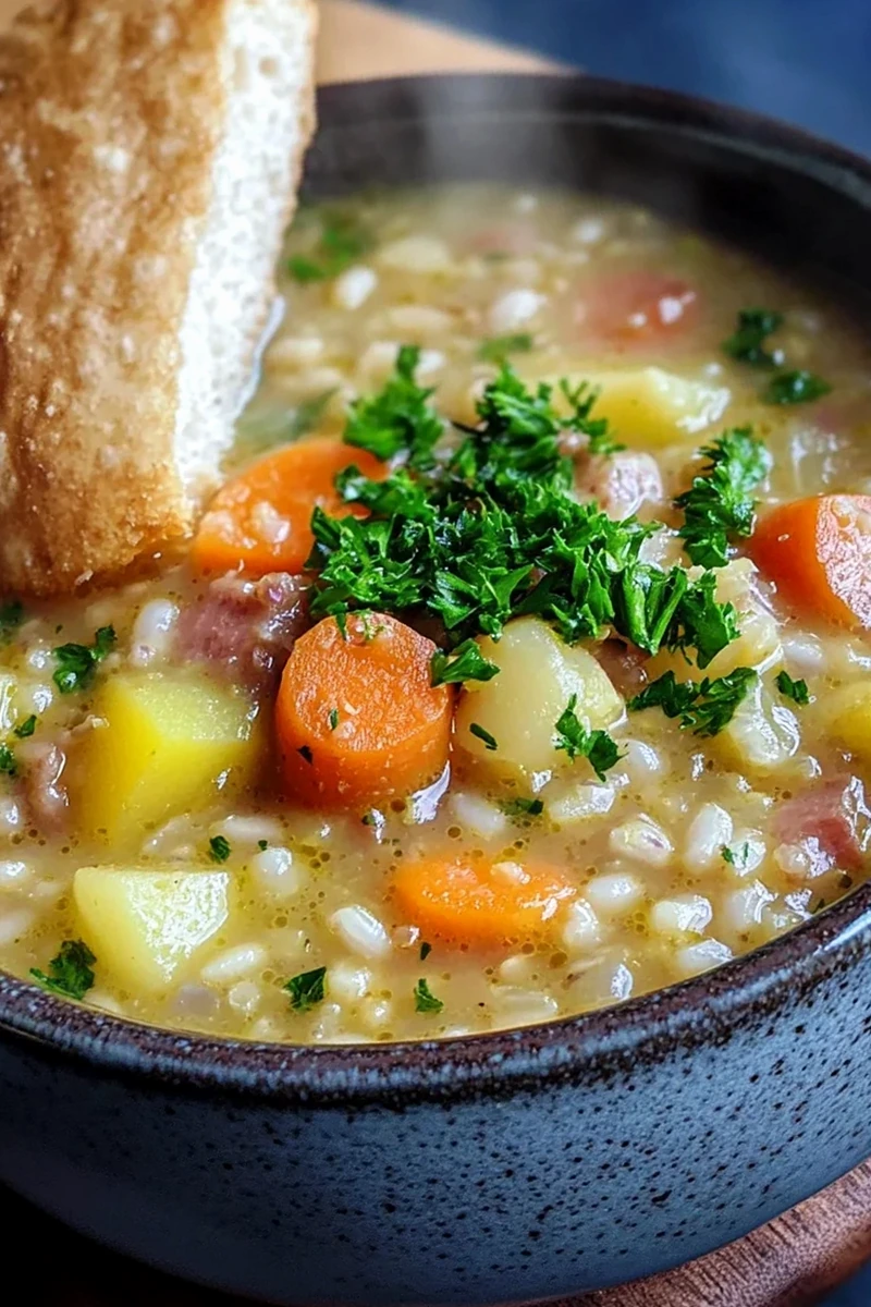Traditionelle Graupensuppe nach Hausmacherart 3 Recipe image