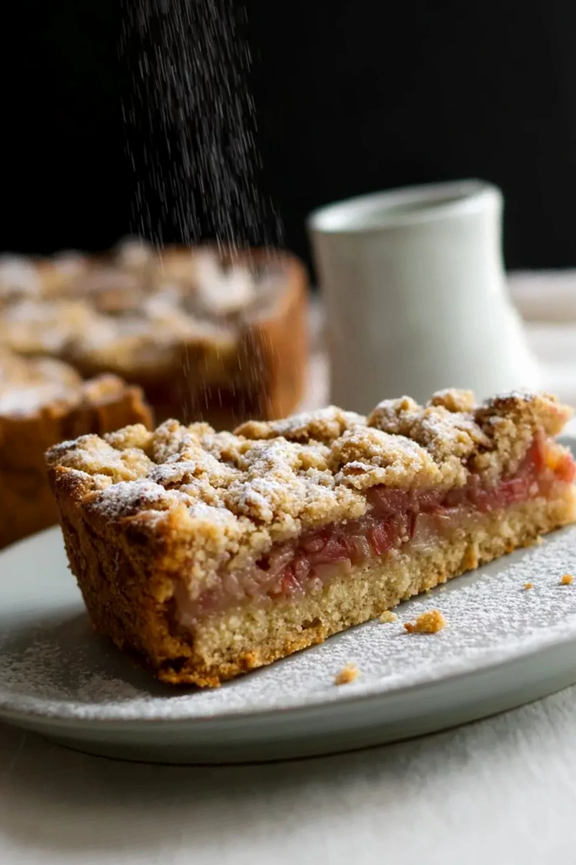 Isländischer Rhabarberkuchen mit Haferflockenkruste 3 Recipe image