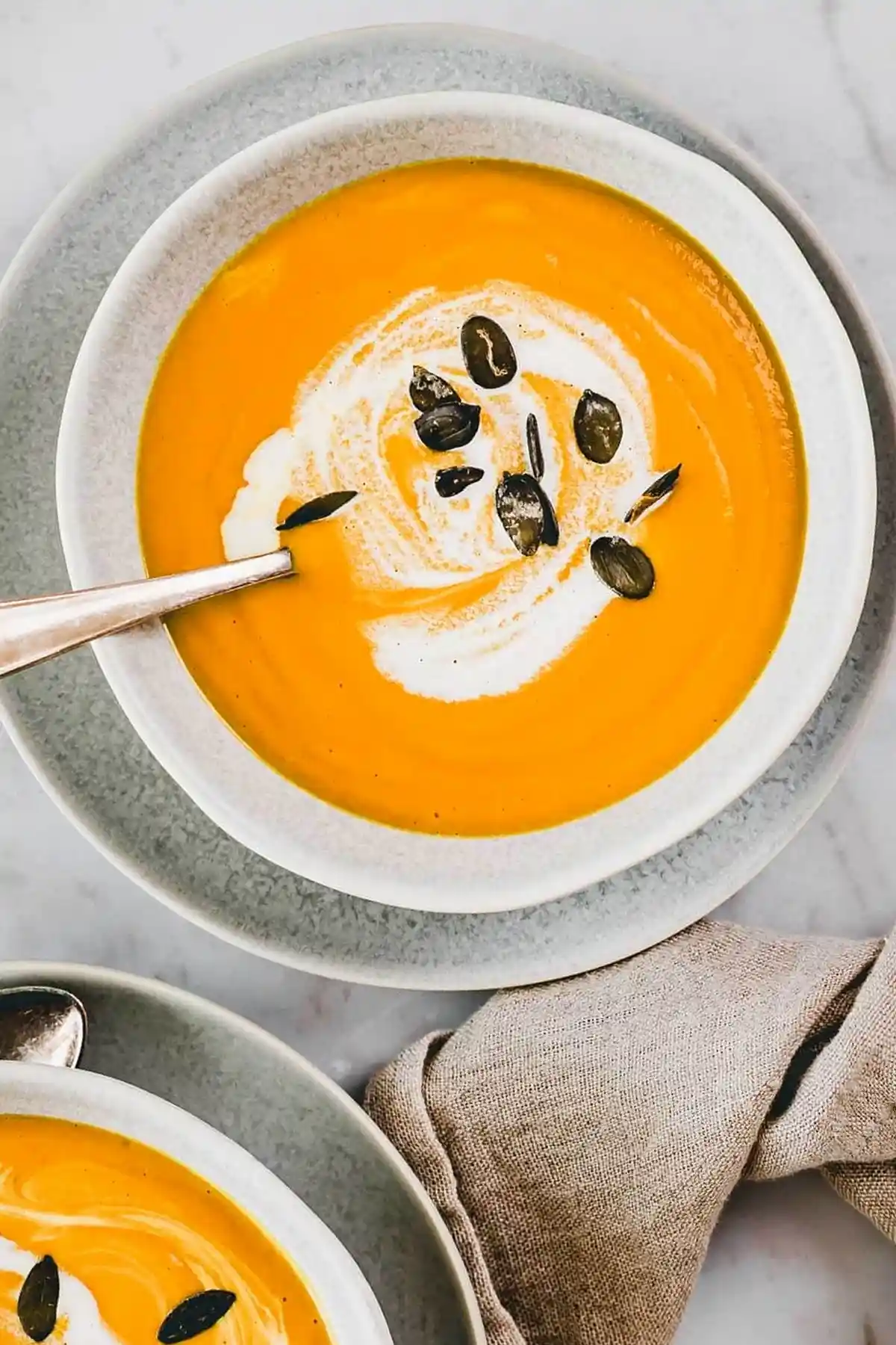 Cremige Kürbis Karotten Ingwer Suppe 3 Recipe image