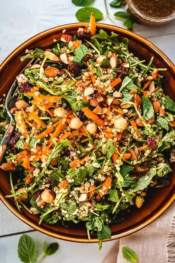 Marokkanischer Karotten- und Kichererbsen-Salat mit Quinoa 3 Recipe image