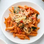 Cremige Penne Rosa mit Gemüse 4 Cremige Penne Rosa mit Gemüse
