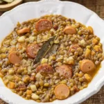 Herzhafte klassische Linsensuppe mit Würstchen 4 Herzhafte klassische Linsensuppe mit Würstchen