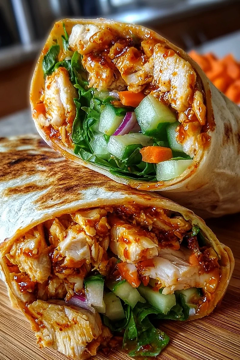 Süß-Scharfe Hähnchen-Wraps mit knackigem Gemüse 3 Recipe image