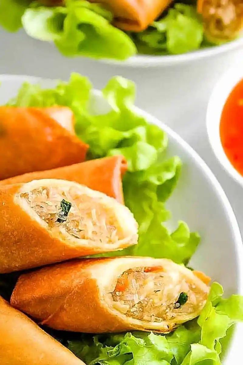 Knusprige Thai-Frühlingsrollen mit Glasnudeln und Gemüse 3 Recipe image