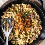 Herzhafte Spätzlepfanne mit Rinderhackfleisch und Käse 4 Herzhafte Spätzlepfanne mit Rinderhackfleisch und Käse