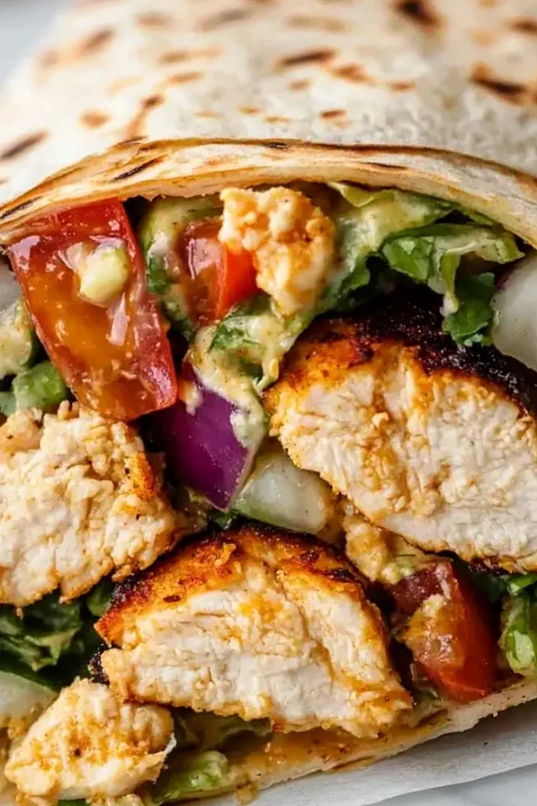 Einfacher Honig-Senf-Hähnchen-Wrap 3 Einfacher Honig-Senf-Hähnchen-Wrap