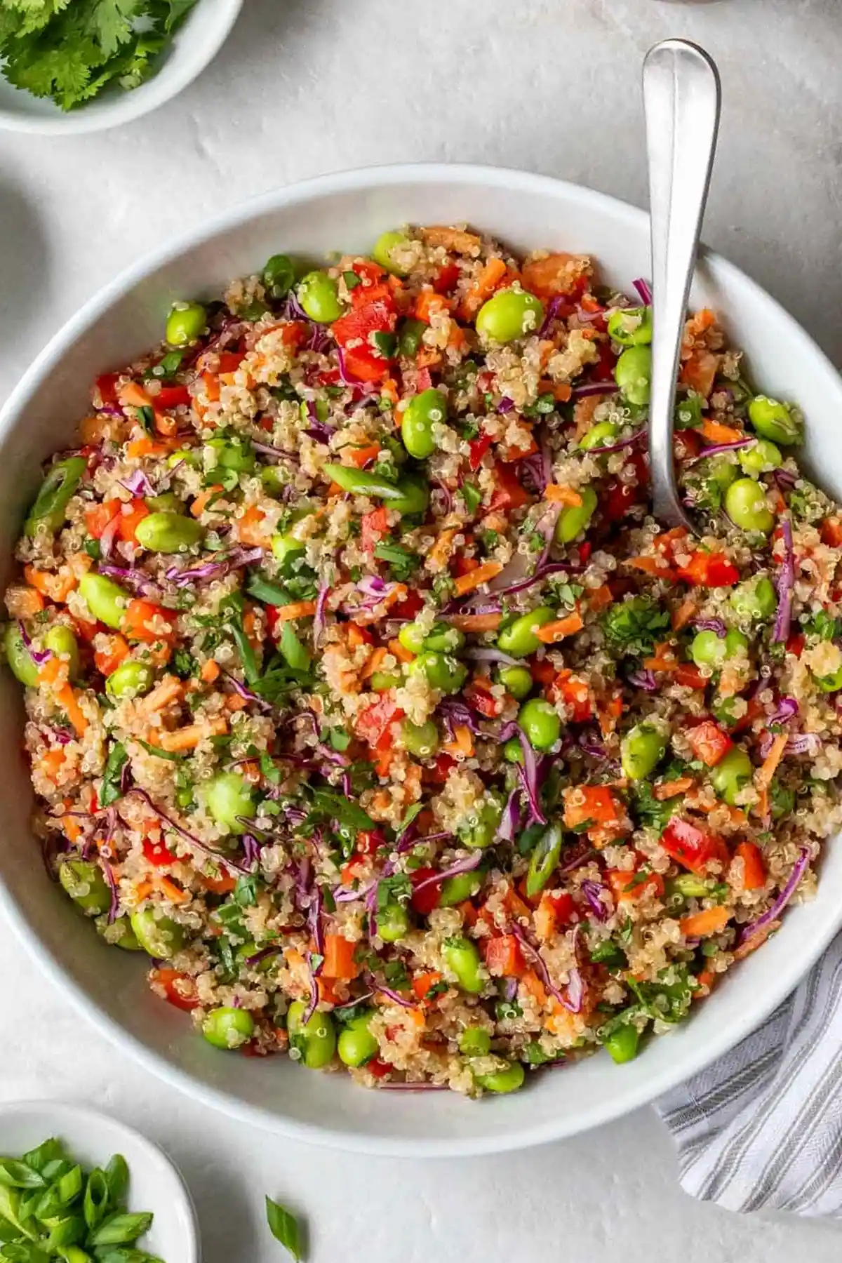 Quinoa-Edamame-Salat mit Ingwer-Sesam-Dressing 3 Quinoa-Edamame-Salat mit Ingwer-Sesam-Dressing