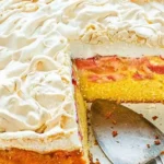 Rhabarberkuchen mit Baiser und Rührteig 4 Rhabarberkuchen mit Baiser und Rührteig
